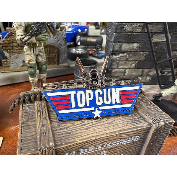 ミリタリーピンバッジ　（トップガン/ウイング/Lサイズ）　TOP GUN　トップガン　マーヴェリック ■ アメリカン雑貨 アメリカ雑貨