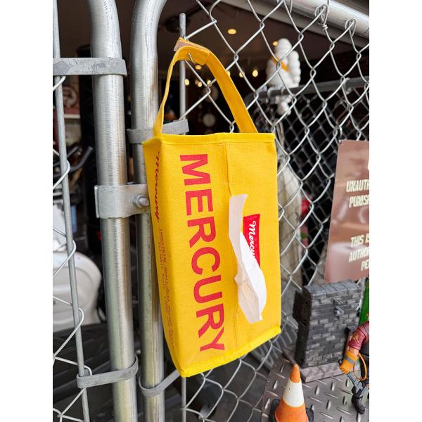 マーキュリー　キャンバス　ティッシュボックスカバー　（イエロー） ■ アメリカン雑貨 アメリカ雑貨