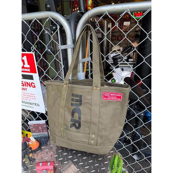 マーキュリー　ハードキャンバス　トートバッグ　（Mサイズ/カーキ） ■ アメリカン雑貨 アメリカ雑貨