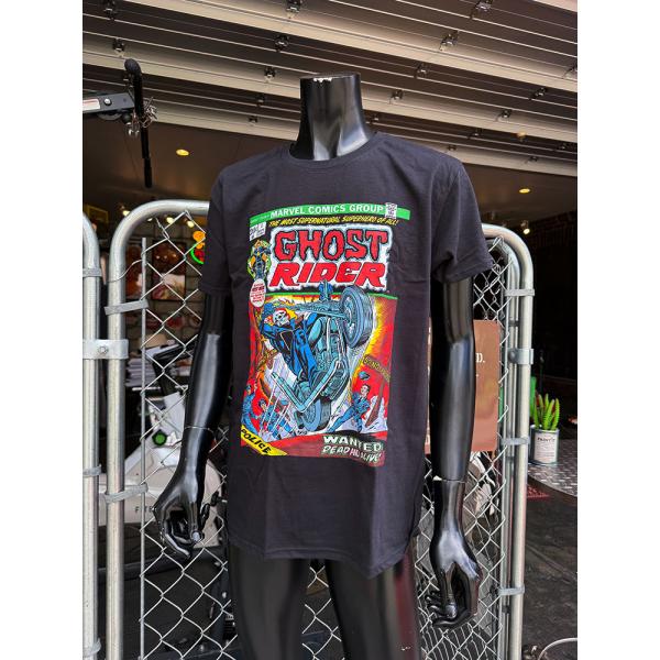 マーベル ゴーストライダー グラフィックTシャツ コミックカバーデザイン 公式グッズ ■ アメリカン雑貨 アメリカ雑貨
