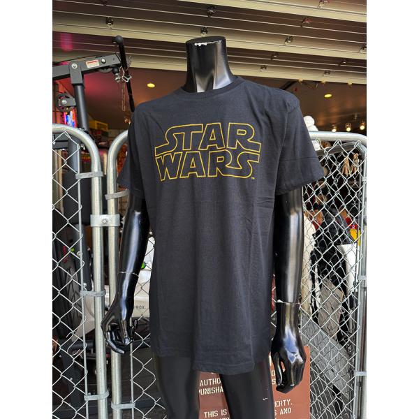 映画 スターウォーズ ゴールドロゴ オフィシャル Tシャツ （Logo Outline） 公式グッズ ■ アメリカン雑貨 アメリカ雑貨