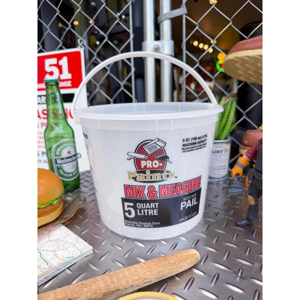 アメリカのペンキバケツ　5クォート　4.73L　（MIX & MEASURE）　MADE IN U.S.A. ■ アメリカン雑貨 アメリカ雑貨