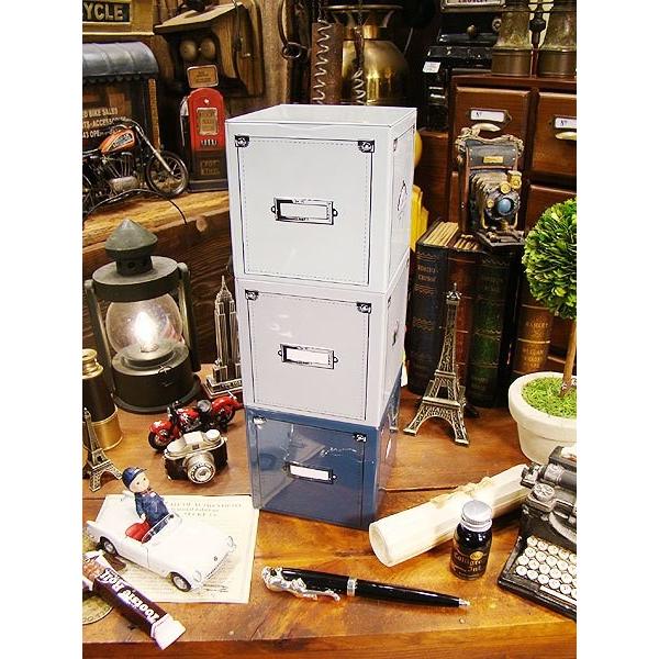 メタルボックスドロアー 3スタック アメリカ雑貨 アメリカン雑貨