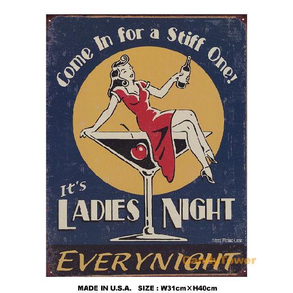 アメリカン レトロ アメリカンブリキ看板 レディースナイト アメリカ