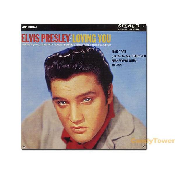 アメリカンブリキ看板 エルヴィス・プレスリー LOVING YOU アメリカン雑貨 アメリカ雑貨 サインプレート