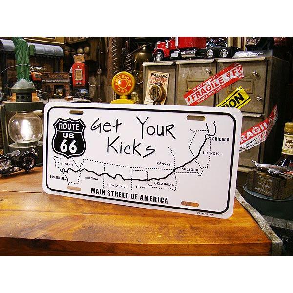 ルート66のライセンスプレート Get Your Kicks アメリカ雑貨 アメリカン インテリア 壁飾り おしゃれな雑貨屋さん 小物 通販 人気 輸入 ガレージ Lp アメリカ雑貨通販キャンディタワー 通販 Yahoo ショッピング
