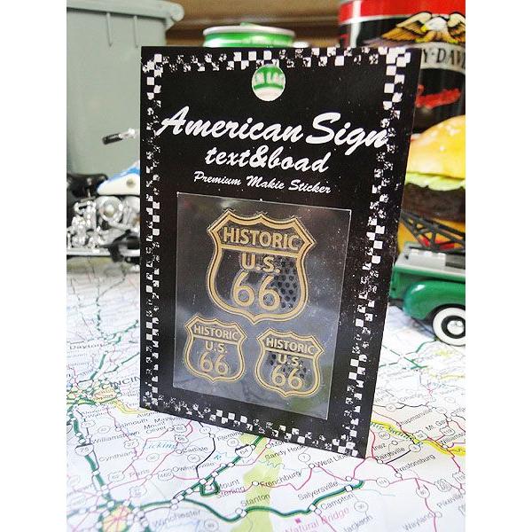 アメリカン レトロ ルート66 ステッカー （ヒストリック66/ライン