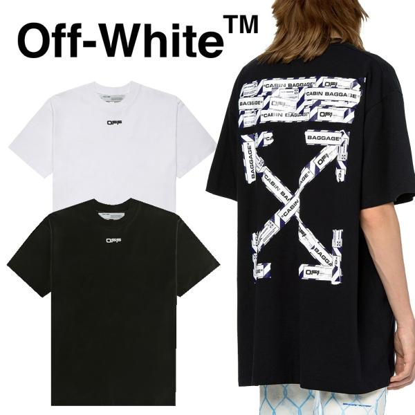 【全品10%OFFクーポン配布】OFF-WHITE Tシャツ オフホワイト メンズ 半袖 エアポートテープ アロー AIRPORT TAPE  ARROWS S/S OVER TEE 全2色 OMAA038S20185003