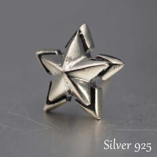 ピアス シルバー メンズ 片耳 アクセサリー スター 星 片方 スタッド 全品1個ずつバラ売り かっこいい クール SILVER925
