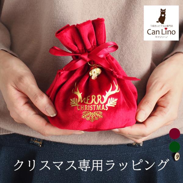 クリスマス ラッピング 巾着 バッグ 袋 リボン 贈り物 サプライズ 記念日 彼女 彼氏 プレゼント おしゃれ