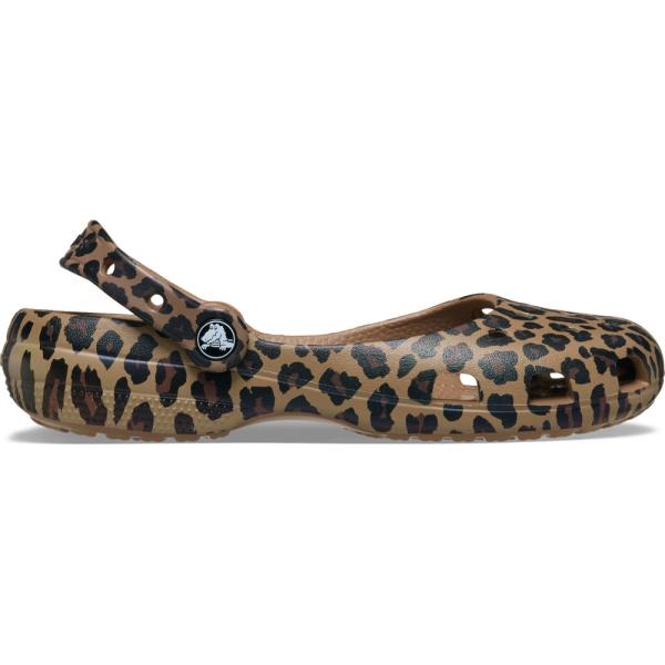 crocs クロックス 国内正規品  212478 レディース  サンダル アニマル柄 Classic Animal Ballet Sepia/Leopard バレエフラット レオパード