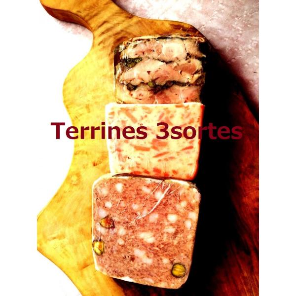 ・豚肉とピスタチオのテリーヌ（パテドカンパーニュ）　低温でしっとりと仕上げた豚肉とピスタチオを使った王道テリーヌ。　焼きたてからお肉の状態が落ち着くまで十分に寝かせたものをお届け　しております。・サーモンとクリームチーズのテリーヌ　　サーモ...