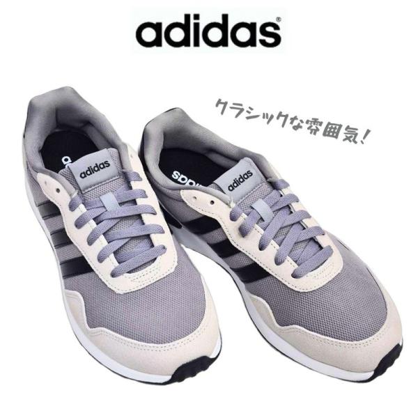 アディダス RUN 60s 4.0M JR6624 adidas メンズ スニーカー 1960年代風 クラシック ランニング シューズ グレースリー/Cブラック