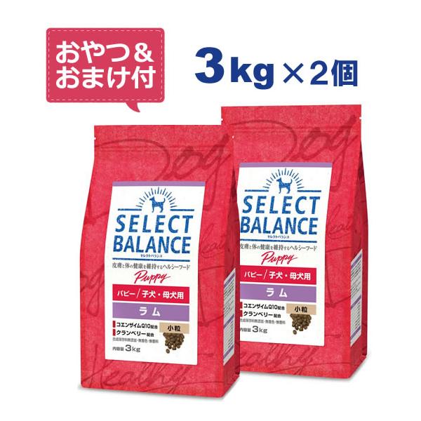 セレクトバランス パピーラム 3kg 2袋セット SELECT BALANCE （国産おやつ＆おまけ付き）セレクトバランス
