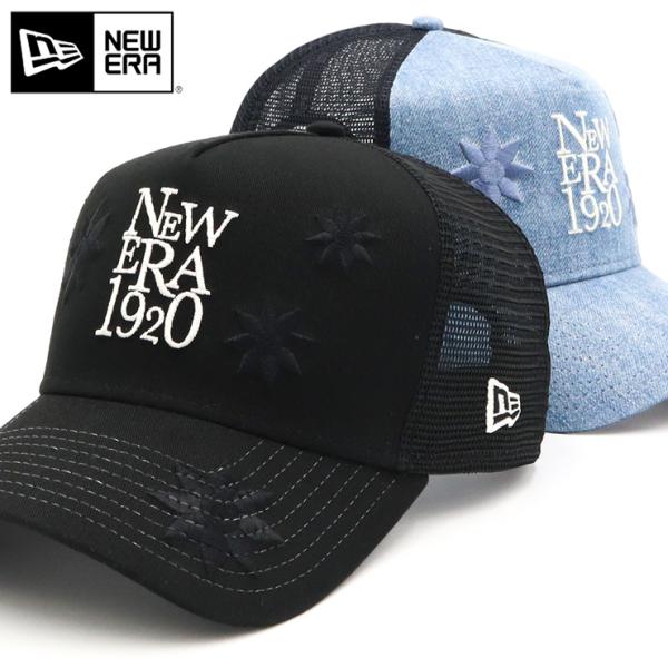 ニューエラ　NEW ERA かキャップ　ブラック　フラワー柄　フリーサイズ NEW ERA ニューエラ メッシュキャップ 9FORTYA-Frame 花柄