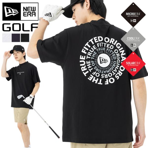 NEW ERA / ニューエラ ゴルフ ミドルネック 半袖Tシャツ サイズ L NEW ERA ポロシャツ ニューエラ ゴルフ ミッドネック半袖 MLB
