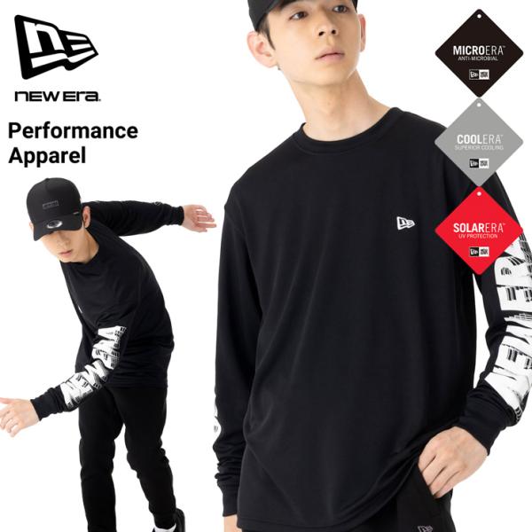 ニューエラ パフォーマンスアパレル 長袖TシャツロンT 袖ロゴ