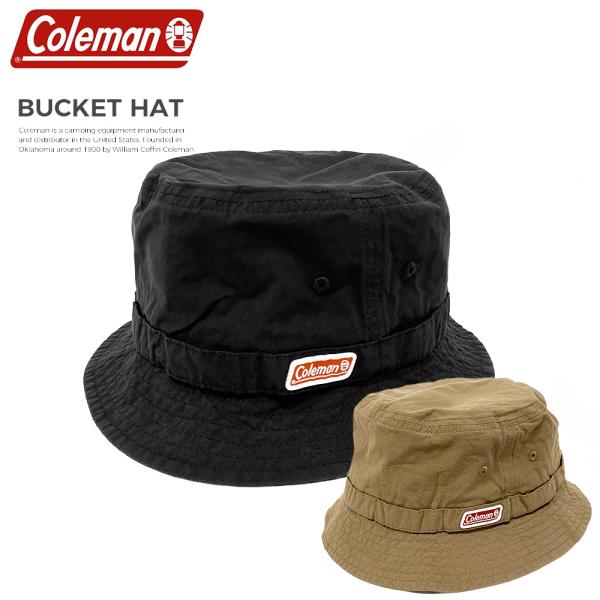 コールマン バケットハット 帽子 バケハ ロゴ 大人 アウトドア サイズ調節可能 日よけ対策 ブランド Coleman 181-034a