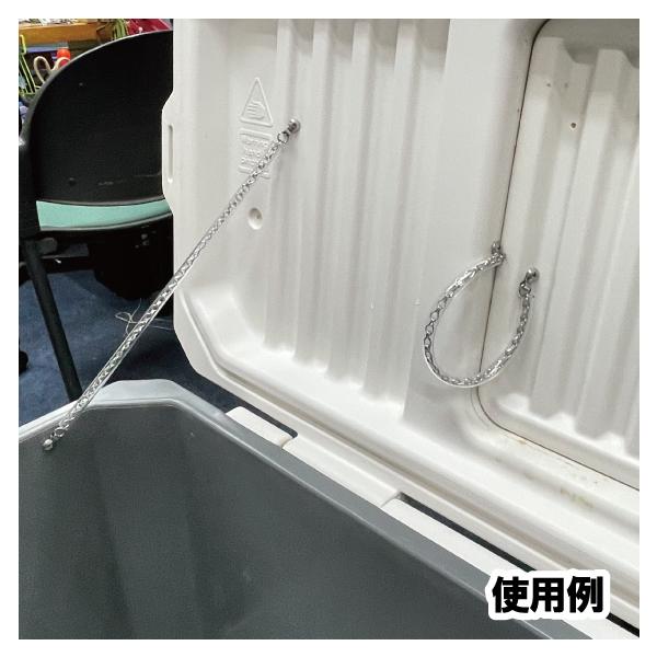 クーラーボックス用　便利な小窓用チェーン『Coho』クーラーボックスの小窓用交換チェーンです。チェーンはチューブで保護され、庫内の傷を防ぎます。【対応機種】・Coho165quart (156L) ブローモールド クーラーボックス の小窓上...