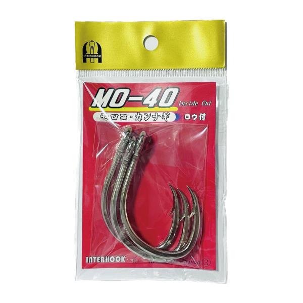 ＜INTER HOOK＞ MO-40 モロコ・カンナギ ロウ付 3本入り 銀
