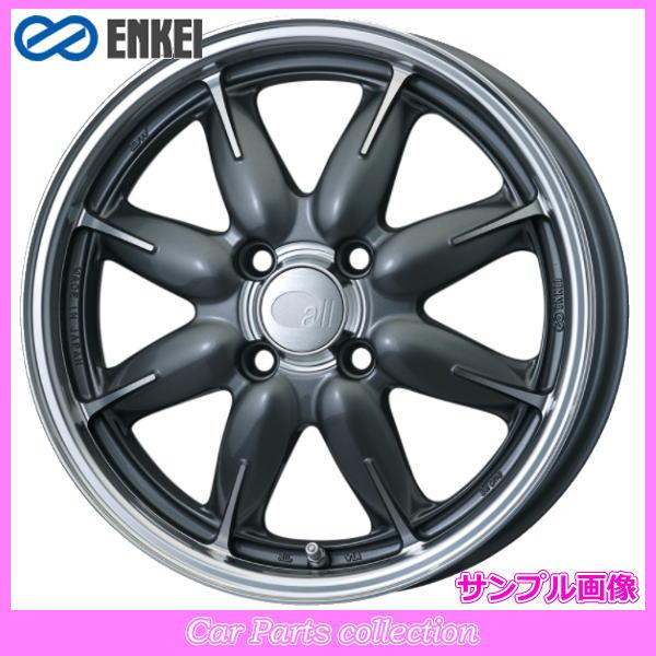 14インチ 5J 4H P.C.D:100 INSET:45 エンケイ(ENKEI)ホイール all one カラー:Machining  Gunmetallic 1本