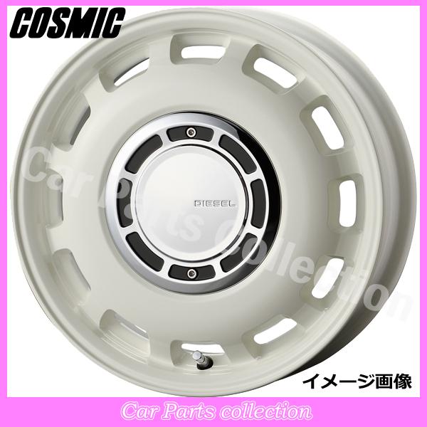 コスミック ディーゼル ホワイト 4本セット 美品 15インチ 15インチ 6.0J +42 4H P.C.D.100 (67φ) コスミック ホイール X BLOOD