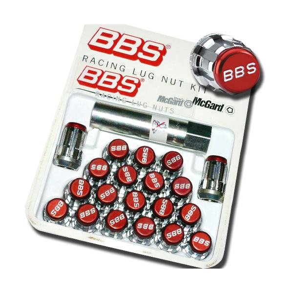 (在庫有) BBS レーシングラグナット (レッド) M12xP1.5/M12xP1.25 マックガード Racing Lug Nut Red