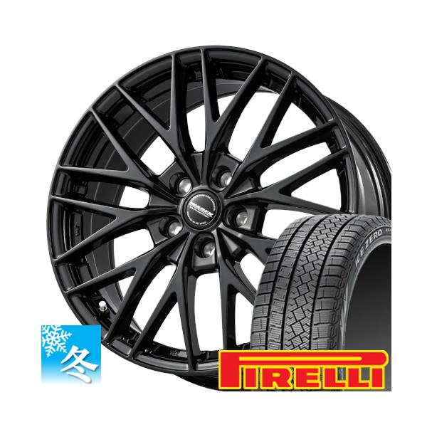 (レクサスNX 20系) 235/60R18 ピレリ アイスゼロ アシンメトリコ 18インチ スタッドレスタイヤ ホイール 4本セット ヴァーレン W07