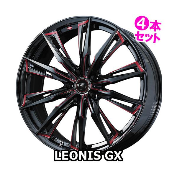 (4{) 16×5.0J +45 4/100 IjXGX (BK/SC RED) EFbY 16C` zC[4{Zbg LEONIS