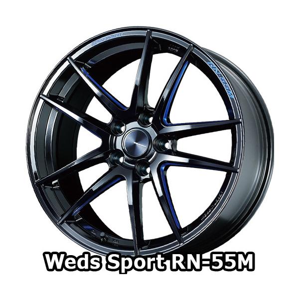 み*き様 WEDSSPORTS RN-55M 18インチ8.5J +52 114 car-mania_weds-rn55m-bbm-