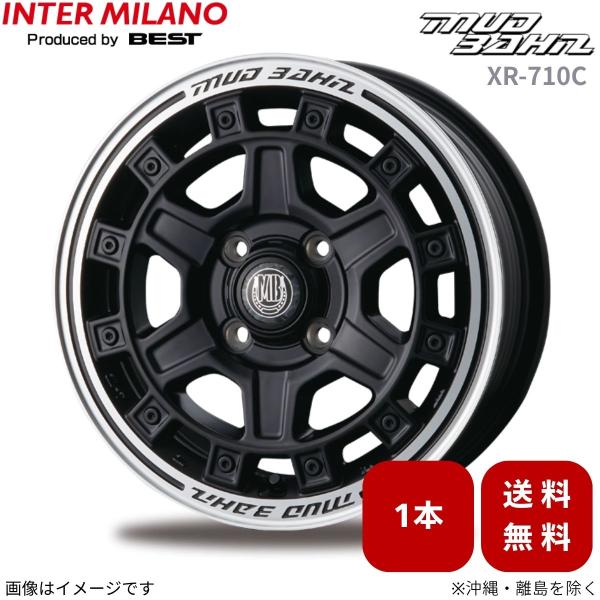 ホイール 1本 キャロル HB系 マツダ インターミラノ マッドバーン XR-710C 【14×5.0 4H-100 INSET45 MBK/RP】 14インチ