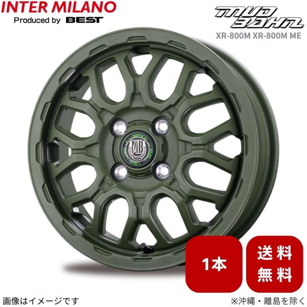 ホイール 1本 フレアワゴン MM系 マツダ インターミラノ マッドバーン XR-800M ME 【14×4.5 4H-100 INSET45 CGR】 14イ