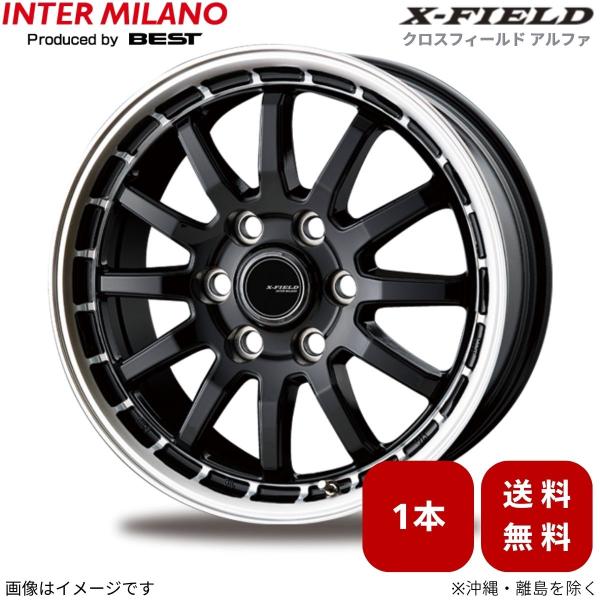 ホイール 1本 LX 300系 レクサス インターミラノ クロスフィールドα 【18×8.0 6H-139.7 INSET55 BK/RP】 18インチ 6穴 