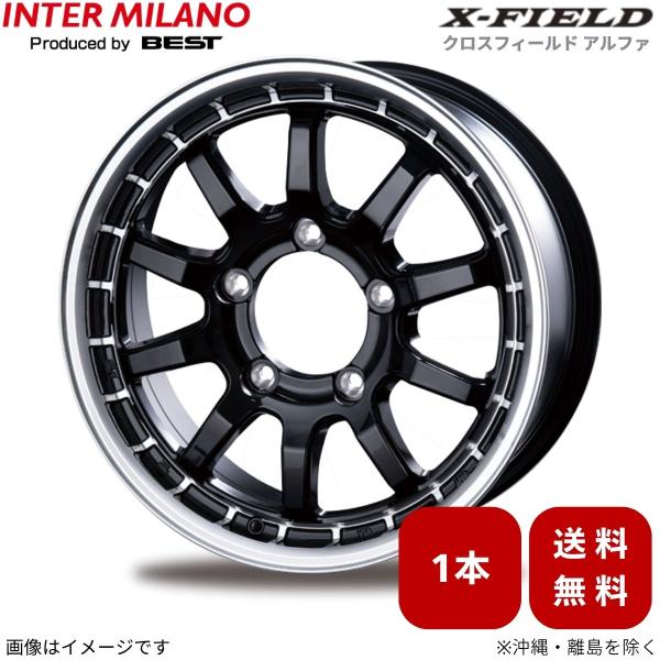 ホイール 1本 ジムニー JB64W スズキ インターミラノ クロスフィールドα 【16×5.5 5H-139.7 INSET20 BK/RP】 16インチ 5