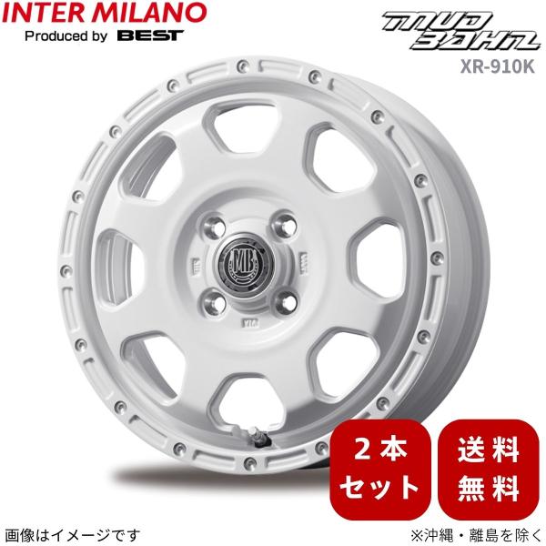 ホイール 2本 フレアワゴン MM系 マツダ インターミラノ マッドバーン XR-910K 【14×4.5 4H-100 INSET45 PWH/PP】 14イ
