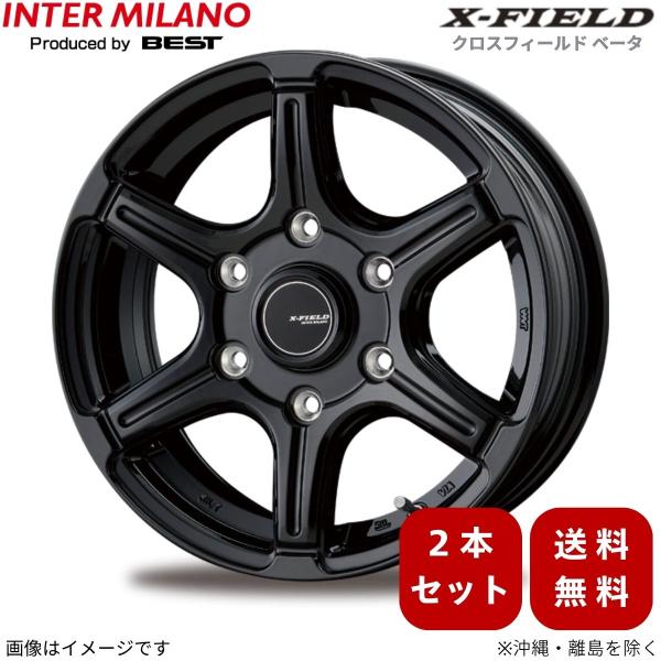 ホイール 2本 ボンゴブローニィバン 200系 マツダ インターミラノ クロスフィールドβ 【15×6.0 6H-139.7 INSET33 BK】 15インチ