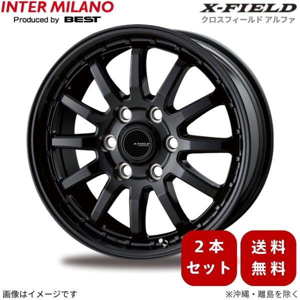 ホイール 2本 ボンゴブローニィバン 200系 マツダ インターミラノ クロスフィールドα 【15×6.0 6H-139.7 INSET33 BK】 15インチ