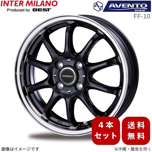 ホイール 4本 クロスビー MN71S スズキ インターミラノ アヴェント FF-10 【16×6.0 4H-100 INSET43 BK/RP】 16インチ 
