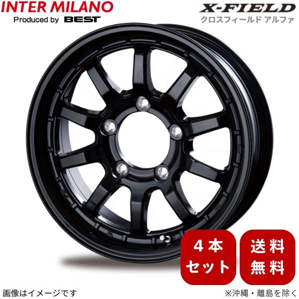 ホイール 4本 ジムニー JB64W スズキ インターミラノ クロスフィールドα 【16×5.5 5H-139.7 INSET20 BK】 16インチ 5穴 1