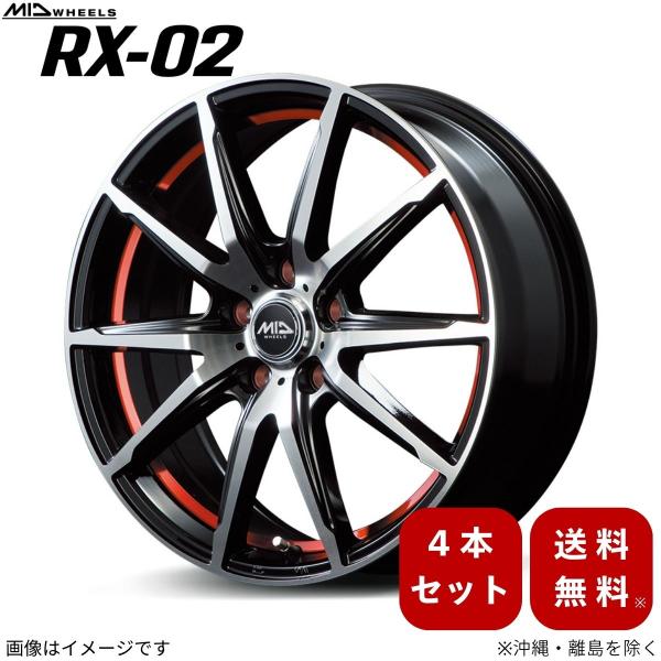 アルミホイール CX-30 DM系  【18×7.0J 5-114.3 INSET48 ブラックポリッシュ/アンダーカットレッド】 マルカ MID RX-02 