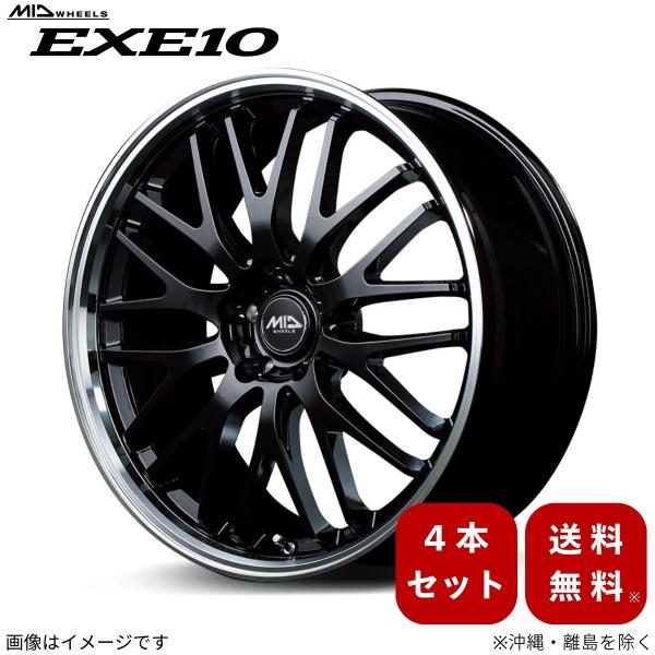アルミホイール インサイト ZE4 ホンダ 【18×7.0J 5-114.3 INSET50 グロッシーブラック/リムポリッシュ】 マルカ MID EXE10 