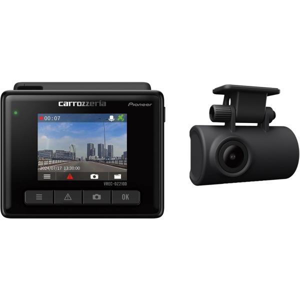 前後2カメラ 車用ドライブレコーダー 1080P 200万画素カメラ 小型 カロッツェリア ドライブレコーダー VREC-DZ210D 前後2カメラ 前後200