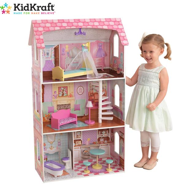 KidKraft キッドクラフト ペネロペ ドールハウス 木製 costco コストコ 送料無料 KidKraft PENELOPE Dollhouse #65179 3階建て おもちゃ おままごと お人形