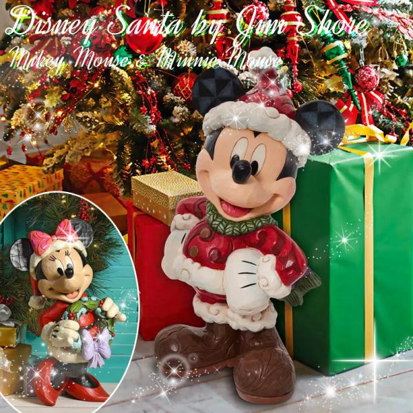 Disney ジム ショア Jim Shore ミッキー ミニー サンタの置物 Disney ジム ショア Jim Shore ミッキー ミニー サンタの置物