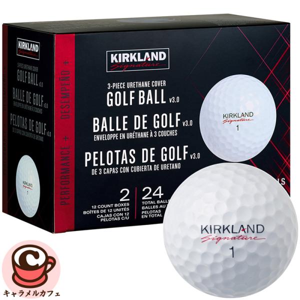 KIRKLAND カークランド 3ピース ゴルフボール V3 24個 1819440 2ダース スピン 初心者 プロ 白 大容量 業務用 家庭用 ホワイト コストコ 通販 直送 男性
