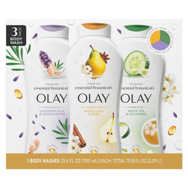 ボディソープ OLAY ボディウォッシュ 700ml 3本 1967730 3種 ボディーソープ 香り ビタミン 保湿 パンテノール 健やかな肌 パラベンフリー 乾燥肌 大容量 直送