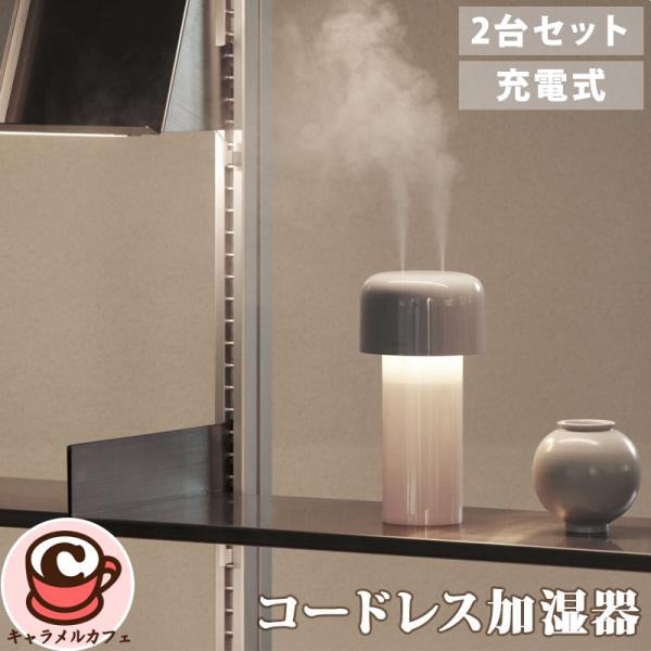 LUMENA コードレスデスク加湿器 2個入り ホワイト グリーン LUMENA（ルーメナー） コードレス デスク 加湿器 2個 セット ホワイト