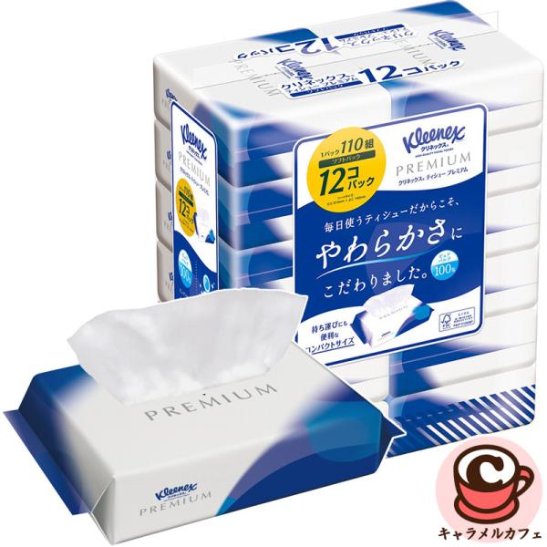 クリネックス ティッシュ プレミアム ソフトパック 12パック 79933 ティシュー やわらか 上質 肌に優しい ダブル コストコ 直送