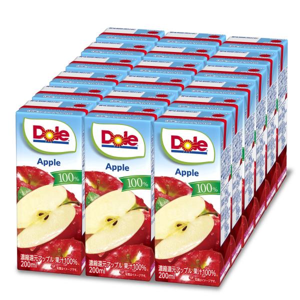 Dole アップルジュース100% 200ml 18本 84184 濃縮還元 りんごジュース 砂糖不使用 フルーツ 果汁 子ども パーティー コストコ 直送