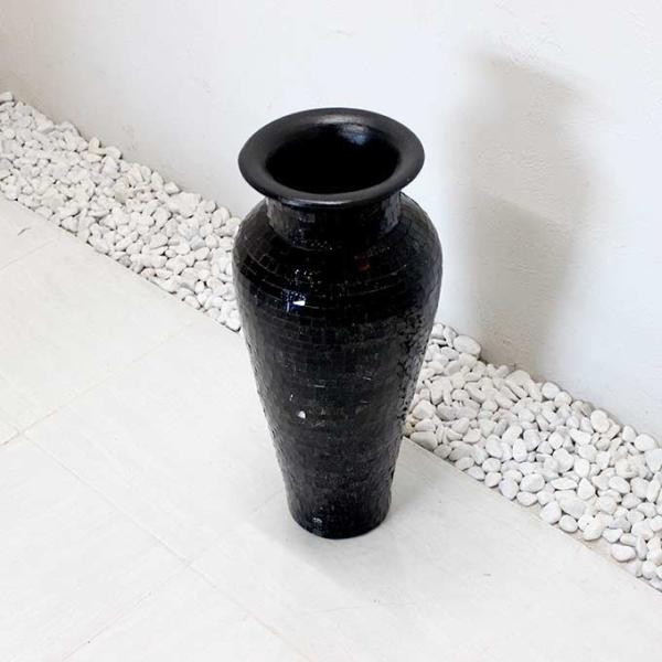 大きな壺 花瓶 陶器 モザイクガラス ブラック ラメ H60cm バリ風 おしゃれ インテリア Buyee Buyee 日本の通販商品 オークションの入札サポート 購入サポートサービス
